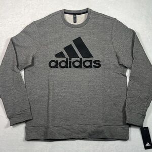 ADIDAS GOLF Tech Fleece casual gray black pullover‎ NWT Men large
